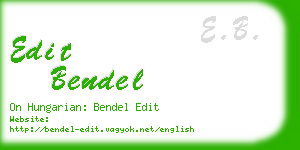 edit bendel business card